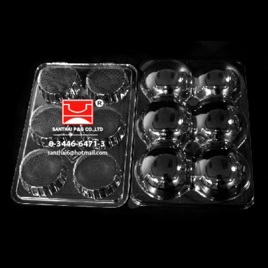 ถาดหลุมพลาสติกใส ใส่ขนม